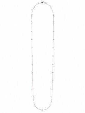 Silver-Tone Ball Station Necklace